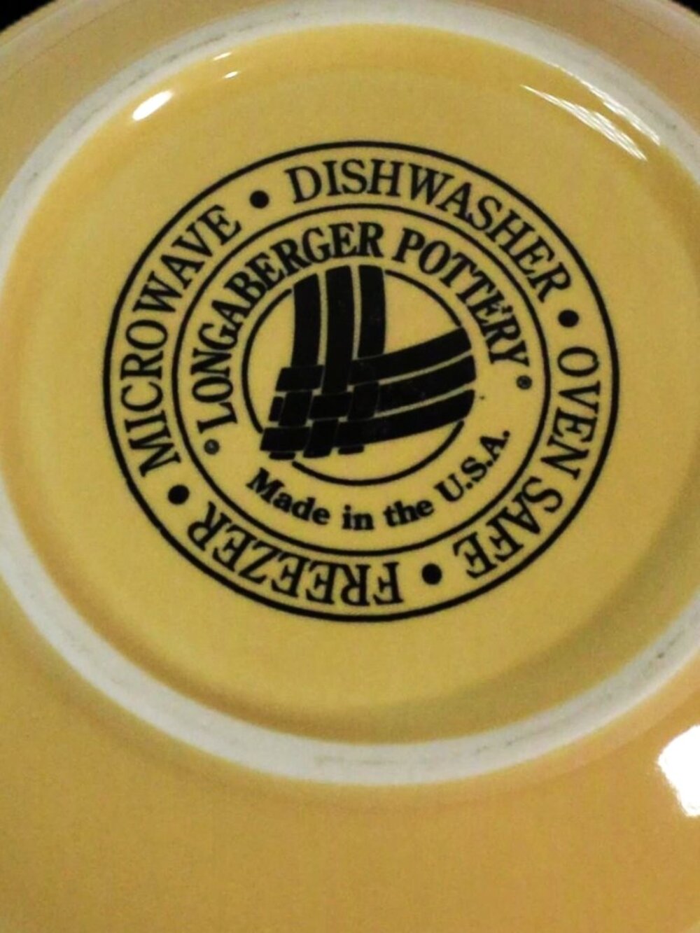 Longaberger Pottery Mixing Bowl Woven Traditions Butternut Kitchen Decor - Picture 6 of 6